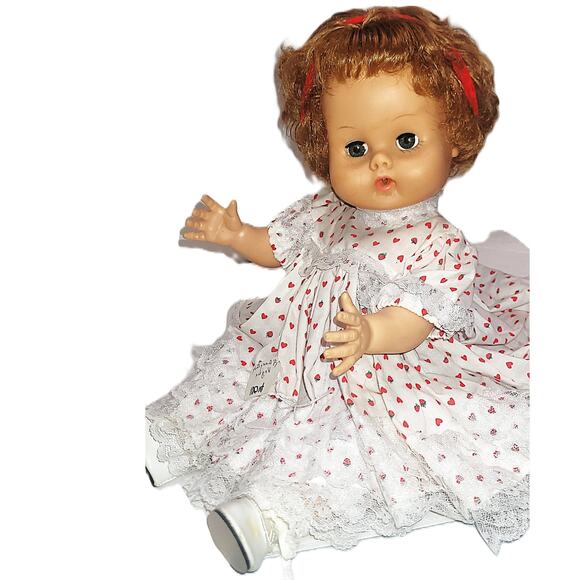 18" Vintage 1960s Cutey Ginny Baby Doll By Vogue - Picture 6 of 13